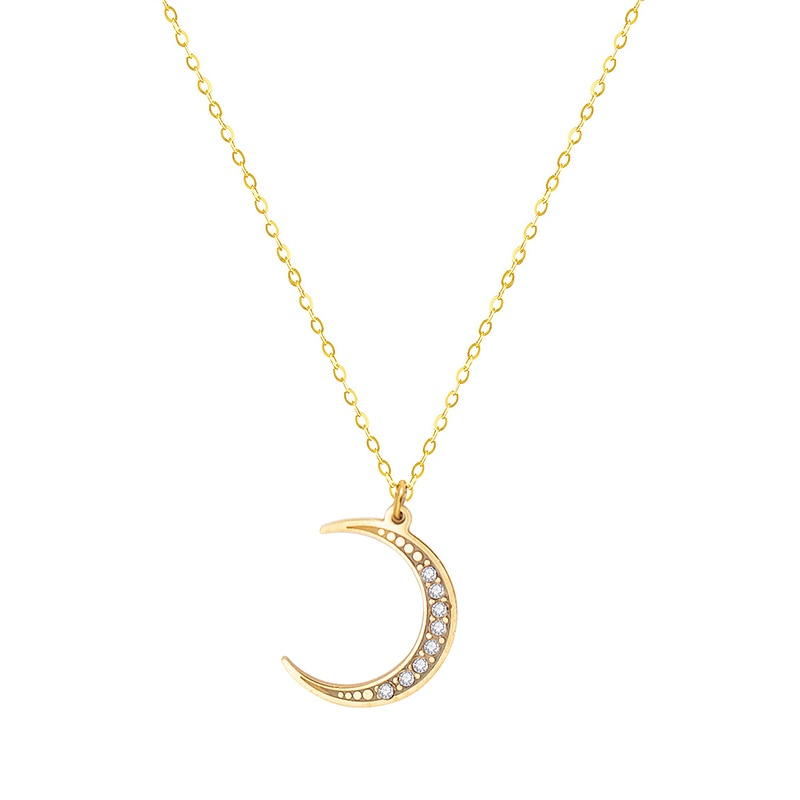 New Simple Crescent Moon Necklace