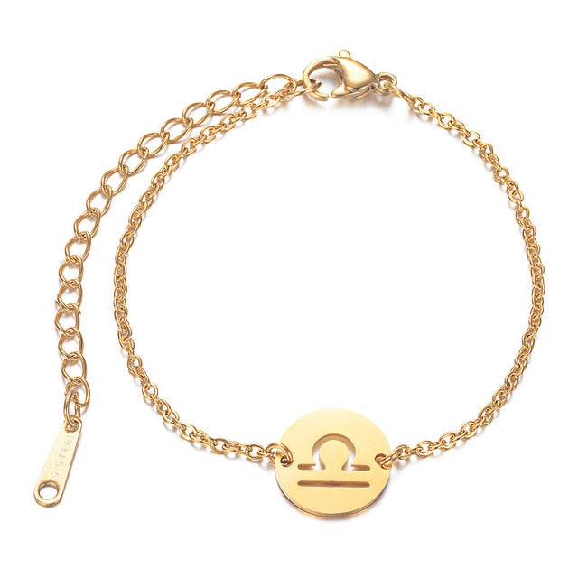 Gold Zodiac Charm Bracelet